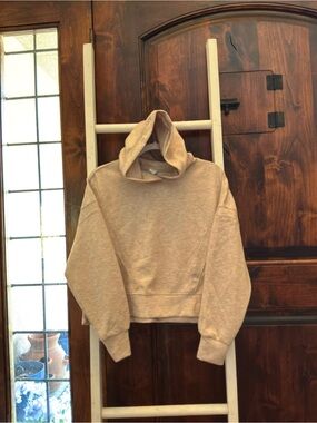 Yogalicious Soft Heather Taupe Crop Hoodie